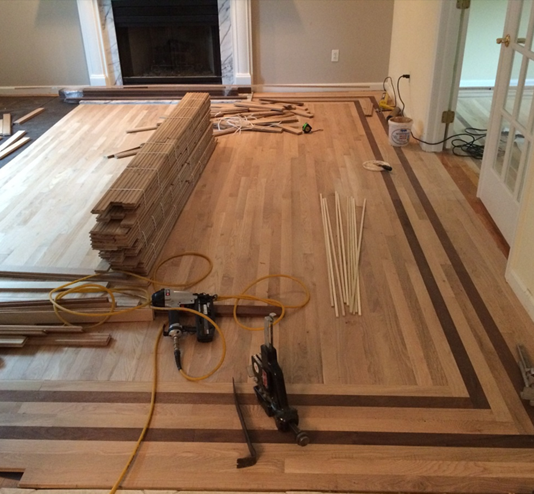 Hardwood floor installation